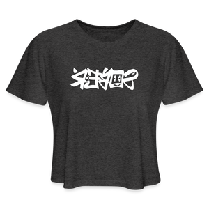 SOBER in Graffiti - Women's Cropped T-Shirt - deep heather