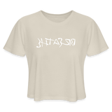 BREATHE in Ink Characters - Women's Cropped T-Shirt - dust