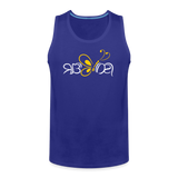 SOBER in Butterfly & Abstract Characters - Men's Premium Tank Top - royal blue