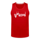 BREATHE in Curly Characters - Men's Premium Tank Top - red